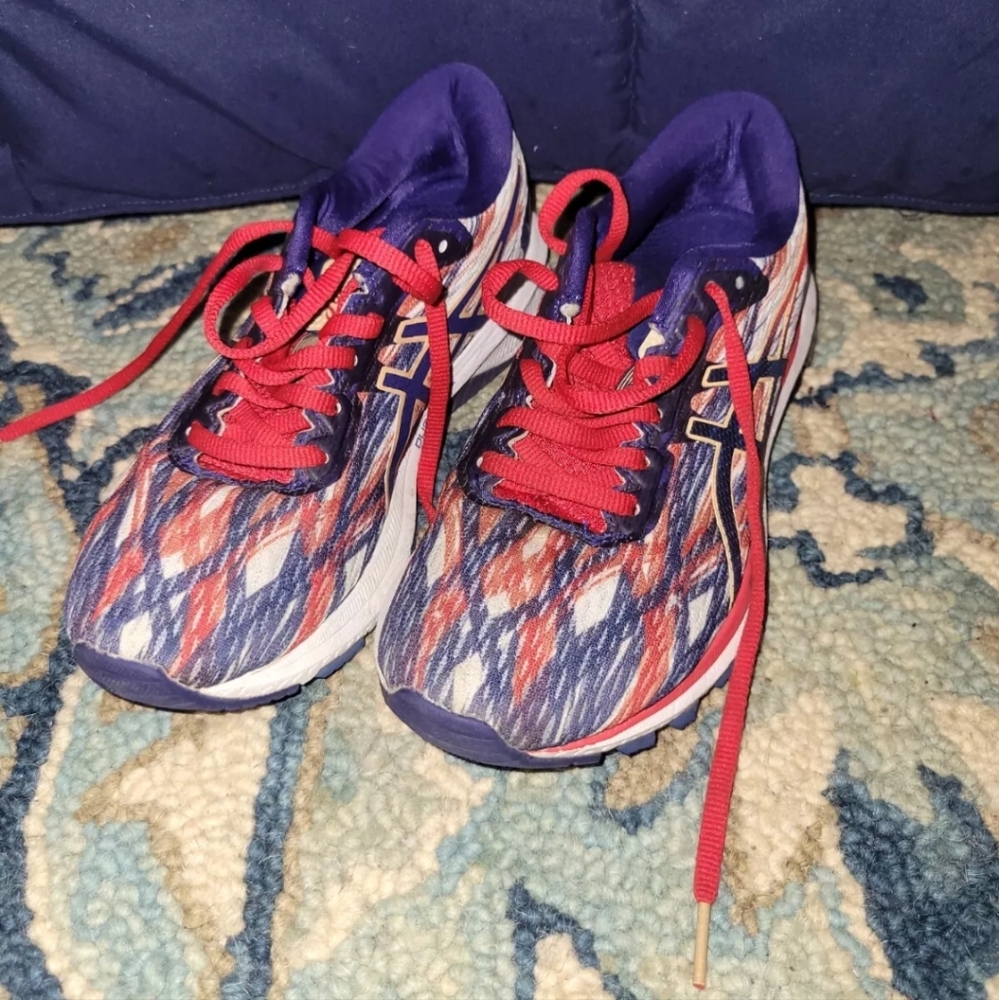 ASICS gt 1000 womens SIZE 6 Blue Red White